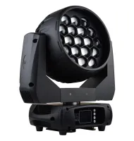 Estrada pro led mh zoom 1940 v.1 светодиодная вращающаяся голова заливного света 19 шт. х 40w rgbw с групповым контролем, линейной регулировкой цвета ств и стс 2700-8000к