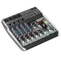 Behringer Xenyx QX1202USB-EU Пульт микшерный малошумящий премиум-класса (4 моновхода, 4 стереовхода, 1 AUX-шина), USB/аудио интерфейс, XENYX микрофонные предусилители и компрессоры, 3-х полосный "British" эквалайзер и 24-Bit Multi-FX процессор KLARK TEKNI