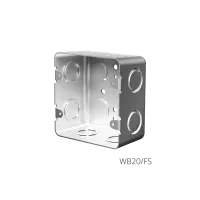 Caymon WB20/FS Коробка для настенного монтажа рамки CASY052/B. Материал сталь оцинкованная, штампованная. Для кирпичных и бетонных стен. Размеры (Ш х В х Г), мм: 102 x 101,3 x 54.