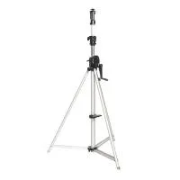 ECO LSP084L Black/Silver (50kg/3,7m. для прожектора следящего света) Стойка для прожектора следящего света с подъемным механизмом. Высота регулируемая от 167 до 370 см. Макс. нагрузка 50кг.  Вес: 15кг. Цвет: Серебряный/черный