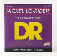 DR NMH5-45 - струны для 5-струнной бас-гитары, Калибр: 45-125, Серия: NICKEL LO-RIDER™, Обмотка: никелированая сталь, Покрытие: нет