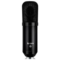 iCON M5 - Микрофон конденсаторный студийный, кардиоида, частотный диапазон 20-20000 Гц, сопротивление 1000 Ом, SPL 138 дБ, S/N 82 дБ, динамический диапазон 124 дБ, фантомное питание +48 В, в комплекте эластичный подвес, деревянный кейс