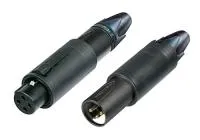 Neutrik NC3FM-C-B универсальный кабельный разъем XLR male-female, золоченые контакты,чёрный корпус