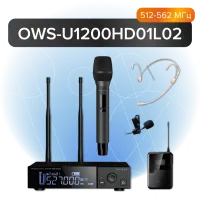 OWS-U1200HD01L02 радиосистема с ручным микр.,головным микр., петличным микр. L02 без кейса Октава