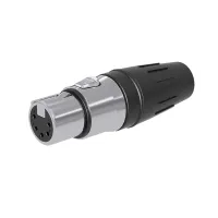 Seetronic SCHF5 Разъем cannon кабельный 1шт., мама 5-ти контактный, для кабеля диметром: 3,5-9мм., корпус: нержавеющая сталь, покрытие контактов: золото, цвет: серебро,