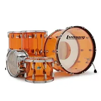 L8264LX47 Vistalite Zep Set Набор барабанов, акрил, янтарь, Ludwig