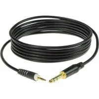 KLOTZ AS-MJ0150 Готовый кабель с разъемами Stereo Jack - Mini Jack, позолоченные контакты, цвет черный, длина 1,5 м.