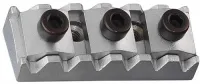 SCHALLER R4 (арт.13120304) - зажим для струн на гриф (топ-лок) для гитар типа B.C.Rich, LP, широкий интервал,  отделка:матовый хром, полированный, размеры 42,9x15,5x10,2. (Старый артикул: 384mc)