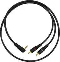 Mogami 3.5S-2R-6Ft кабель Y-адаптер угловой мини-джек стерео 3.5мм - 2хRCA, 1.8м, чёрный