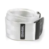 DST70-01WH Deluxe Seatbelt Ремень для гитары, белый, Dunlop