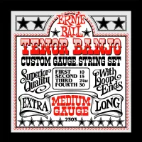 Ernie Ball 2303 струны для 4 стр. тенор банджо Stainless Steel Medium (10-15-24w-30)