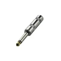 Nordfolk ncj5305  кабельный разъем 6.35 мм mono jack (ts), под кабель ? 4-7 мм, хром, металл