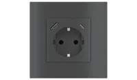 Механизм для розетки Ekinex (окно 55х55 мм) schuko usb СЕРИЯ FF - 71 - 20VENTI EK-PWS-DE-USB