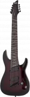 SCHECTER OMEN ELITE-8 MS BCHB - 8 струнная электрогитара, 24 лада, мультимензур, корпус: махагон c топом из капа, гриф: клён, накладка: палисандр, звукосниматели: HH Schecter Diamond Heretic, регулировки: громкость, тон, 5-ти позиционный переключатель, цв