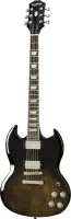 EPIPHONE SG Modern Figured Trans Black Fade электрогитара, цвет черный