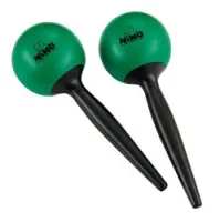 Nino percussion nino582gr  пластиковые маракасы, эргономическая ручка, цвет зелёный