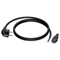Procab CAB491/10- Кабель Евро (розетка) / разделанный конец – SCHUKO (вилка), 3х1,5 кв.мм