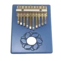 KMKr-1-BL-NEW Piastra Калимба, резонаторная, 10 язычков, прямоугольная, синяя, Мозеръ