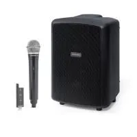 EXPEDITION EXPLOR W/WRLS HH Активная 3-пол. ак.сист., 200Вт, 8+3,5+2x1”, Аккум. до 12ч, Входы: 2хXLR/Jack мик/инст/лин, 3,5мм AUX, Bluetooth, в комплекте радиосистема XPD с ручным микрофоном, Samson
