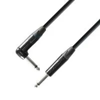 Adam Hall K5IRP0900 - Кабель инструментальный, Neutrik TRS (jack) 6,3 mm mono - TRS (jack) 6,3 mm mono (угловой), 0.22 мм2, 9 м, черный