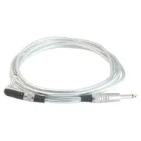 Rockcable rcl30253 d6 silver  инструментальный кабель, джек(прямой)-джек(угловой) 3 метра.