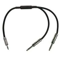 YN-P-3 Y-кабель 1 м, разъемы Neutrik 1х 3,5 мм Jack -> 2 х 6,35 мм Jack, длина 1 метр, RapcoHorizon