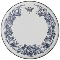 Remo pa-1322-tt-t02 sale  22" tattoo skyn, передний пластик для бас барабана, змея