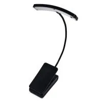 Aroma FL-9036BL Подсветка для пюпитра, 6 светодиодов, крепление-прищепка, гибкий держатель,  батареи 3хААА  или через USB кабель (в комплекте), цвет черный