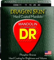 DR DSM-11 - DRAGON SKIN™- струны для мандолины с прозрачным покрытием, 11 - 40