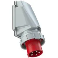PCE Вилка встраиваемая угловая 63А/400V/3P+N+E/IP67, фланец 118x170 77735-6