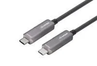 Кабель активный оптический USB 3.1 CM-CM , совместим с DP1.2, 21,6 Гбит/с (5,4 Гбит/канал), поддерживает аудио и видео, без PD, совместим с USB 2.0, 5 м