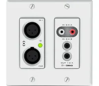 unD6IO-BT / Настенная панель 4x2 интерфейс ввода/вывода с Bluetooth,  Dante / AES67 / ATTERO TECH