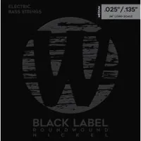 Warwick 41401 m6  струны для 6-струнного баса, black label, 25-135, никель
