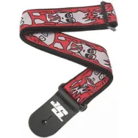Planet waves 50js02  ремень гитарный joe satriani collection in flames, нейлон, leather ends