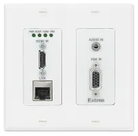 Extron XTP T UWP 202 4K - Передатчик XTP 4K с двумя входами – настенная панель Decorator, цвет белый