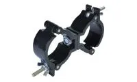 ИМЛАЙТ H3-SC-50-BLACK (ver. 2S) Алюминиевый сдвоеный поворотный хомут облегченный, шириной 30мм на трубу d48-51мм. Допустимая нагрузка 75кг. Цвет - Черный.