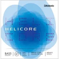 D'Addario HP610 3/4H Helicore Pizzicato комплект 4 струны контрабаса 3/4, высокое натяжение (Heavy Tension)