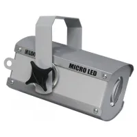 ИМЛАЙТ MICRO LED-M Многолучевой динамичный прожектор. Источник света: 51 светодиод (12 красных, 12 зелёных, 18 синих, 9 янтарных). Угол раскрытия 25 градусов.Звуковая анимация. Питание 12 В/12 Вт. Блок питание 220/12 В, в комплекте.