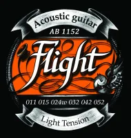FLIGHT AB1152 - струны для акустической гитары, 11-52, натяжение Super Light, обмотка фосфорная бронза