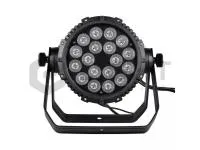LightCraft LED PAR 180F IP 65 - светодиодный прожектор PAR. Источник света 18 диодов по 18 Вт. Потребляемая мощность: 197Вт.  Срок службы источника: >50000ч. Встроенные комбинации цветов. Эффект "Радуга" Угол раскрытия луча: 25° . Линейный диммер 0-100% .