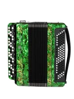 BN-40-GR Баян ученический двухголосный Этюд-205М2, 55х100-II, зеленый, Тульская гармонь