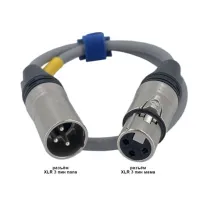 XLR3F-XLR3M (grey) 3 метра балансный микрофонный кабель (серый) GS-PRO