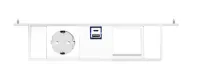 ABL 2M81F1A4- Розеточная станция серии Level тип F (Level-F) с 1 розеткой, 1xUSB-A, 1xUSB-C и 1 слотом для IMP, белая с серебристым