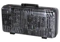 Trumpet case GLCASE GLC-TRU (J01) - ABS hard case for trumpet with a dark gray music print