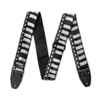 Dunlop d6713 jacquard stars and stripes  дизайнерский ремень для гитары, жаккардовая ткань c кожей