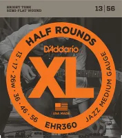EHR360 Half Round Комплект струн для электрогитары, Jazz Medium, 13-56, D'Addario