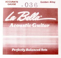 GW036 Golden Alloy Отдельная струна для акустической гитары, 036, бронза, La Bella