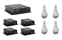 ClearOne CM Array2/W Bundle D- Комплект из 4 белых потолочных микрофонных массивов с выходом Dante, 4 передатчиков и приемника