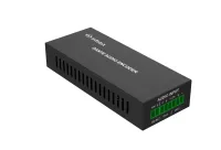 Конвертер Infobit [iTrans DP-T-22] Аналог - Dante (передатчик), 2 аналоговых входа (6-pin phoenix, балансный/линейный), 1xRJ45(Dante). Питание PoE или DC (12В). 120мм[Ш] x 47мм[Г] x 26мм[В]