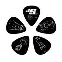 PLANET WAVES 1CBK6-10JS JOE SATRIANI PICKS BLACK HEAVY